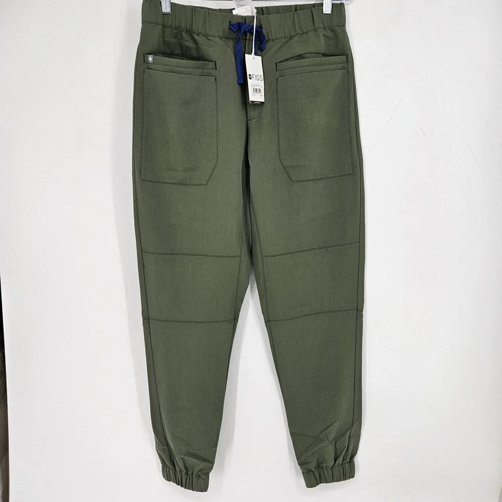 Figs Scrub Pants Mens Medium Classic Cape Cargo Jogger Healthcare Moss Green